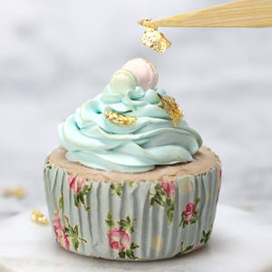 25 piezas 8*8cm folleto 24K hojas de oro real 22K 18K papel de aluminio pastel comida decoración hornear ingredientes Metal artesanía - Product Image 5