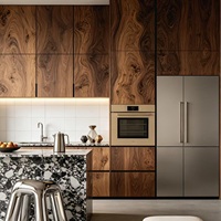 Armoire coulissante moderne personnalisable de style chinois pour toute la maison, en bois, sans poignées, avec 5+ tiroirs pour chambre à coucher