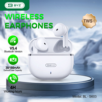 BYZ S603 Headphone Bluetooth Open Ear Nirkabel Peredam Kebisingan Pasif 17 Jam Waktu Putar Kontrol Sentuh Pengisian Daya Type-C