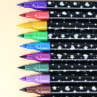 Lot de 48 marqueurs de couleur à pointe fine et stylo surligneur à pinceau