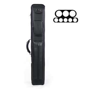Estuche de cuero de alta gama para tacos de billar 3x5 negro, para 3 culatas y 5 flechas, con capacidad para 3B5S, en oferta 62289-362, de cuero PU - Product Image 2