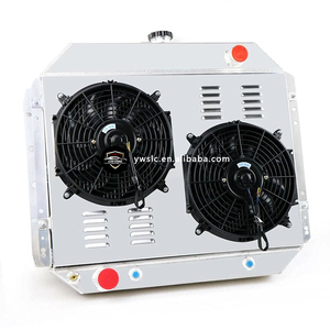 Radiateur de réservoir d'eau entièrement en aluminium avec cache-ventilateur pour Ford Bronco F-100 F-150 F-250 F-350 1970-1979 Système de refroidissement du <span class=keywords><strong>moteur</strong></span> - Product Image 1