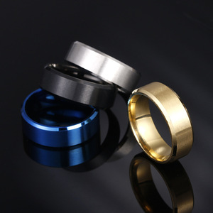 Meistverkaufter 8MM Matt Edelstahl Herrenring INS-Style Schlichter Trendiger Herrenring - Product Image 1
