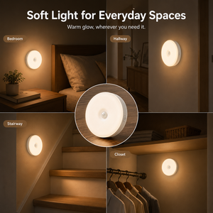 <b>Rechargeable</b> LED Motion Sensor <b>Light</b> with 3 Color Temperatures Type C Magnetic Mount <b>Under</b> <b>Cabinet</b> Puck <b>Light</b> - Product Image 5