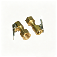 Embout de gonflage en laiton à verrouillage rapide, tête gourde, 1/4" NPT femelle, pour compresseur d'air avec manomètre