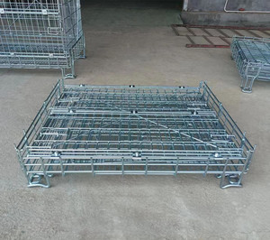 <span class=keywords><strong>CAGE</strong></span> DE STOCKAGE de style européen en métal pliable et empilable pour préformes PET - Product Image 4