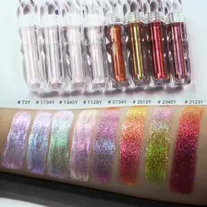 Private Label Eye Makeup 8 Colors High Pigmented Waterproof Long Lasting Shimmer Chameleon Liquid Eyeshadow