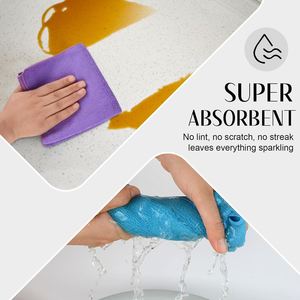Serviette de cuisine en microfibre écologique 300 g/m² – Chiffons de nettoyage absorbants en fibre de bambou pour appareils électroménagers et vaisselle - Product Image 4