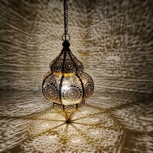 Farol Colgante Marroquí Hecho a Mano, Portavelas de Metal, Lámpara Decorativa, Estilo Norteafricano, Decoración del Hogar - Product Image 1