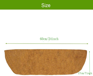 1 PIÈCES En Forme De Demi-<span class=keywords><strong>Lune</strong></span> de Coco Fiber Planteur, 12 pouces Creux Doublures De Coco, Coco Naturel Planteur pour Pots De Fleurs - Product Image 3