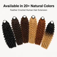Extensions de cheveux au crochet Ombre, bouclées et ondulées, pré-bouclées, légères et douces, pour tresses, pour fêtes et usage quotidien