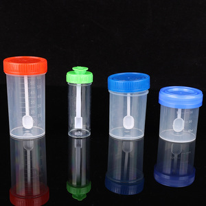 Kangzhijia Sampling Cup 40ml PP <b>Plastic</b> Screw Cap Laboratory <b>Stool</b> Collection Cup - Product Image 2