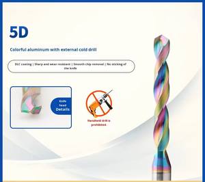 55 ° מקדח ידני מצופה טונגסטן צבעוני עם ידית קבועה, מקדח קירור חיצוני מאלומיניום 5D, מקדח נחושת 2.0-20.0 - Product Image 2