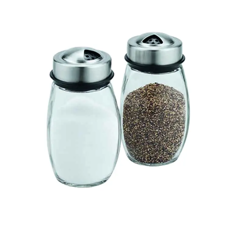 Agitadores de sal y pimienta con tapa de acero inoxidable para cocina familiar, 110ml, venta al por mayor