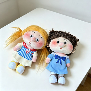 Muñeca de Peluche Afro-Crepona de Dibujos Animados al por Mayor, con Embalaje en Bolsa de Malla de Poliéster, Colgante Encantador, Pequeño Regalo Promocional - Product Image 4