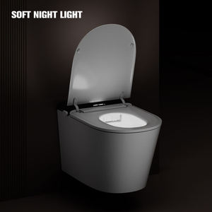 Toilette intelligente murale électrique à réservoir en céramique à nettoyage automatique, version améliorée de haute qualité, avec siphon en P - Product Image 4