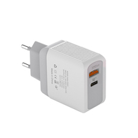 Adaptateur de chargeur USB de type C PD20W en gros pour fournisseur, sortie 5V3A, charge rapide, prise de voyage européenne