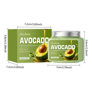 Exfoliante Facial y Corporal OCEAURA de Aguacate, Rosa y Aloe Vera para Limpieza <span class=keywords><strong>Profunda</strong></span>, 150g - Product Image 6
