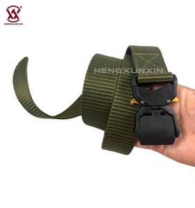 Cinturón de nailon de alta calidad con hebilla táctica de plástico, cinturón de cintura para <span class=keywords><strong>hombre</strong></span>, cinturón de soporte de cintura de tela resistente para accesorios de bolsa - Product Image 3