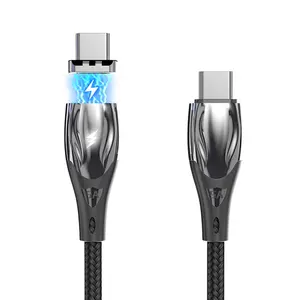 Kabel Data pengisi daya magnetik, kabel Data pengisi daya cepat, 1 M 2M USB 2 in 1 asli pabrik untuk 6A 66w