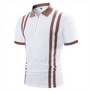 2026 Design Haut de Gamme Personnalisé pour Homme, Col Contrastant en Jersey 100% Coton Anti-Plis, Fermeture Éclair 1/4 pour Chemise - Product Image 2