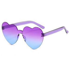 Gafas de Sol de Plástico sin Montura con Forma de Corazón Degradado, Accesorio Patriótico para Fiestas de Cumpleaños y Cabinas de Fotos - Product Image 4