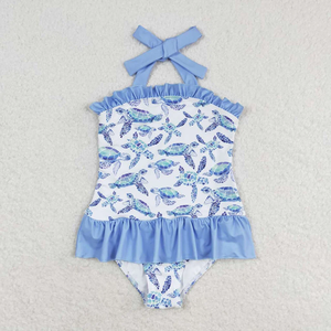 Trajes de baño de una pieza con estampados para niñas, ropa de verano para bebés, boutique de ropa infantil al por mayor. - Product Image 5