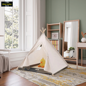 Wind Valley Draagbare Kinderen Buitentent Tipi Indian Tent Eén Slaapkamer Vier Seizoenen Recreatie Schaduw Piramide Speel Canvas - Product Image 1