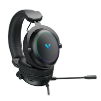 Casque de jeu filaire Rapoo VH300S, son surround virtuel 7.1, casque supra-auriculaire RGB, microphone à suppression de bruit ENC pour PC Gamer/cadeaux