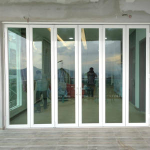 Vente directe d'usine Porte d'entrée moderne en aluminium et verre Porte pivotante Remplacement de fenêtres Portes pour pergola en aluminium Villa Maison - Product Image 1