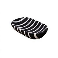Bol en marbre noir et blanc artisanal, vaisselle en pierre naturelle pour la vente en gros