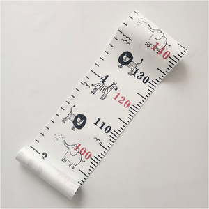 Tableau de croissance pour enfants en forme d'animal, décoration murale en bois pour chambre d'enfant, œuvre d'art de mesure de la taille avec corde de suspension - Product Image 4