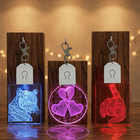 Ornement en acrylique vierge de qualité supérieure pour sublimation, avec base lumineuse LED, pour transfert thermique personnalisé et décoration artisanale DIY