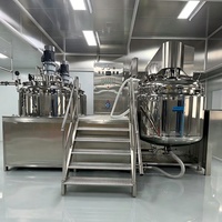 Mélangeur cosmétique homogène sous vide à levage hydraulique 50L 100L 200L 300L 500L 1000L