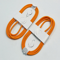 Câble USB-C double 60W durable en nylon tressé orange 1M, charge rapide Type-C vers Type-C pour iPhone 17 16 15 Pro Max