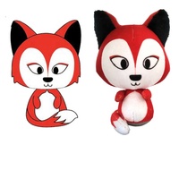 Boîte d'emballage personnalisée OEM, jouet en peluche doux sur mesure, animal en peluche renard