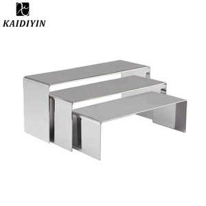 Hot bán sang trọng Kim Loại 3-Tier bước Giày Túi hiển thị đứng biểu tượng tùy chỉnh DIY thép không gỉ giá - Product Image 2