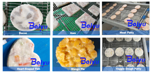 Ligne de production de nourriture frite multifonctionnelle Baiyu pour les galettes de hamburgers, les croquettes et le poulet frit - Product Image 3