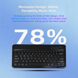 <span class=keywords><strong>Teclado</strong></span> Inalámbrico Ultrafino, Recargable, con Teclas de Tijera, Compatible con Múltiples Sistemas <span class=keywords><strong>para</strong></span> iPad/Tablet/Laptop/PC - Product Image 6