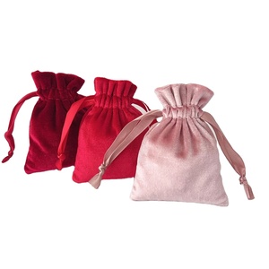 Sac à cordon en velours élastique, pochette de luxe pour bijoux, sac cadeau en velours extensible doux pour collier, bague, bracelet, emballage personnalisé avec logo - Product Image 1