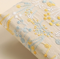 Bloc-notes A5 à spirale - Couverture en tissu avec finition brodée - Design avec petite poche - Édition cadeau