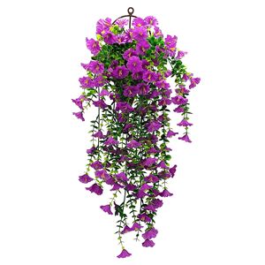 Plante artificielle suspendue Morning Glory, fleurs jaunes en plastique, décoration murale, décoration de mariage, décoration de jardin - Product Image 2