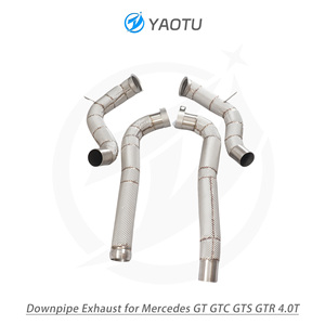Collecteur d'échappement YT pour Mercedes Benz <span class=keywords><strong>AMG</strong></span> GT/GTC/<span class=keywords><strong>GTS</strong></span>/GTR M178 4.0T <span class=keywords><strong>V8</strong></span> avec bouclier thermique - Product Image 3