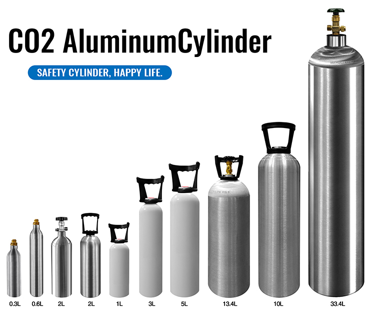 EN ISO7866 Standard 5.4L 8L CO2 Aluminum Cylinder for Industry