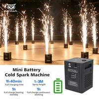 Machine à étincelles froides MOWL Stage Wedding Effect 300W DMX avec télécommande, mini fontaine à étincelles avec batterie intégrée