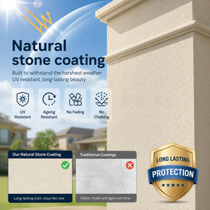 Peinture à effet <span class=keywords><strong>pierre</strong></span> véritable Easy Spray avec application facile pour la rénovation extérieure des propriétés locatives - Product Image 6