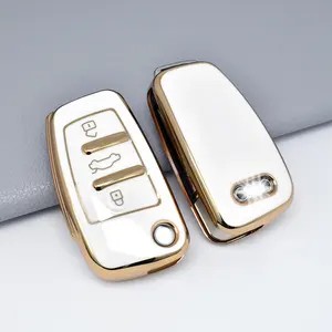 Cho Universal Innova xe phụ kiện chính Bìa TPU vàng Audi A7 vật liệu mới giá tốt chìa khóa xe Bìa tùy chỉnh