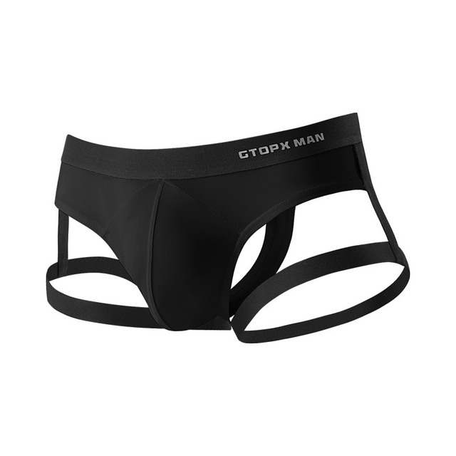 Men's High-Rise Sexy Jock Strap Personalized Thong Underwear Seamless Breathable Quick Dry Ice Silk