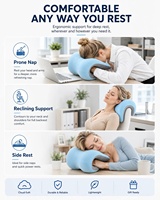 Oreiller de soutien ergonomique en mousse à mémoire de forme |   Coussin de dossier de chaise, pour la sieste au bureau et comme coussin de soutien latéral