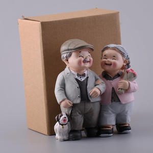 Caminar ancianos <span class=keywords><strong>pastel</strong></span> decoración resina decoración vacaciones dibujos animados juguete decoración resina artesanía - Product Image 2